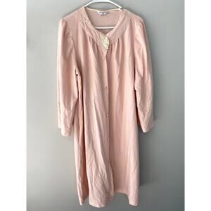 Vintage Vanity Fair Pastel Pink Robe/House Coat Sz L
